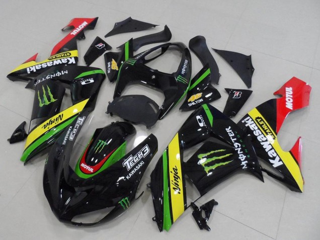 Acquista Carena Moto Kawasaki ZX10R 2006-2007 - Nero Lucido Rosso Giallo Verde Mostro
