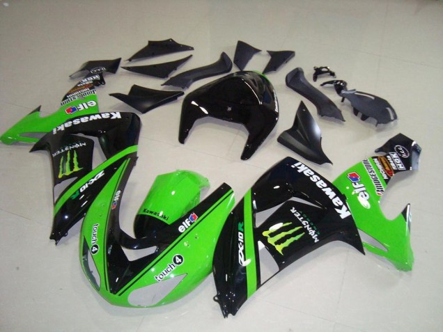 Acquista Carena Moto Kawasaki ZX10R 2006-2007 - Verde Argento Nero Lucido Mostro