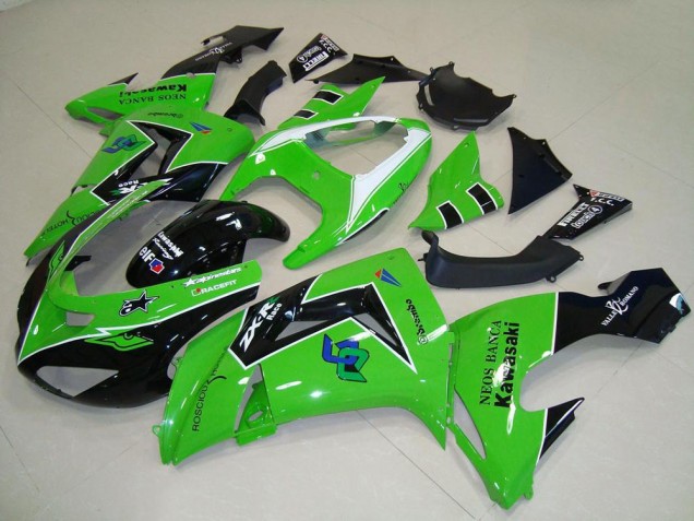 Acquista Carena Moto Kawasaki ZX10R 2006-2007 - Verde Bianco Nero Lucido