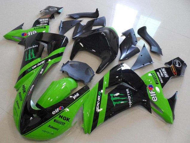 Acquista Carena Moto Kawasaki ZX10R 2006-2007 - Verde Nero Lucido Mostro Corsa