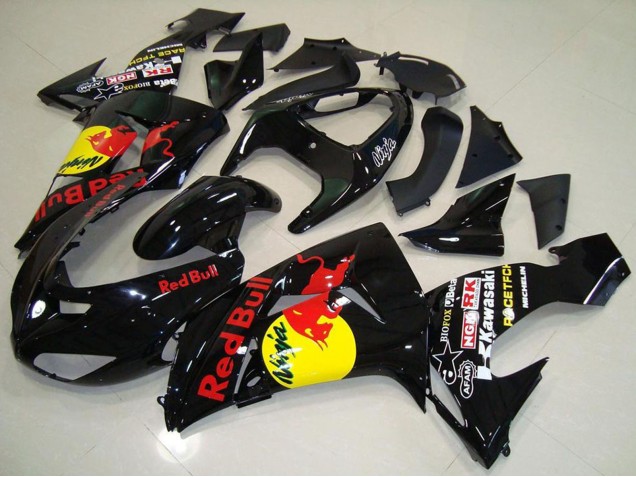Acquista Carena Moto Kawasaki ZX10R 2006-2007 - Nero Lucido Giallo Red Bull