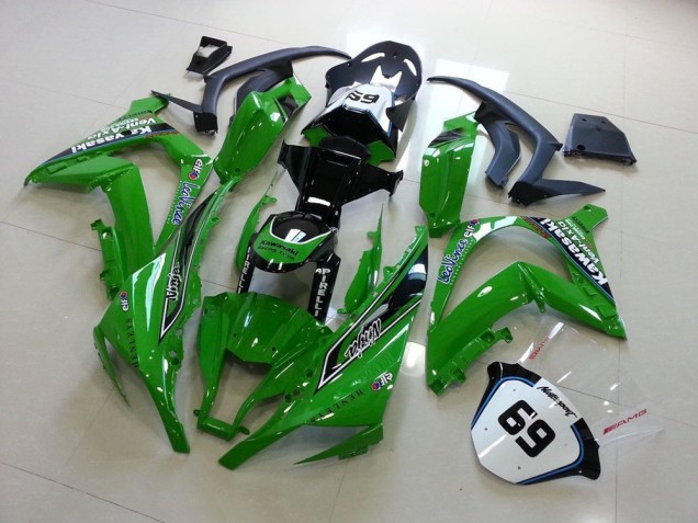 Acquista Carena Moto Kawasaki ZX10R 2011-2015 - Verde Nero Lucido Elf Henleys Vent-Axia 69