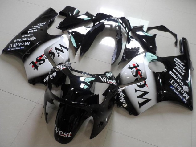 Acquista Carena Moto Kawasaki ZX12R 2000-2001 - Nero Lucido Bianco West