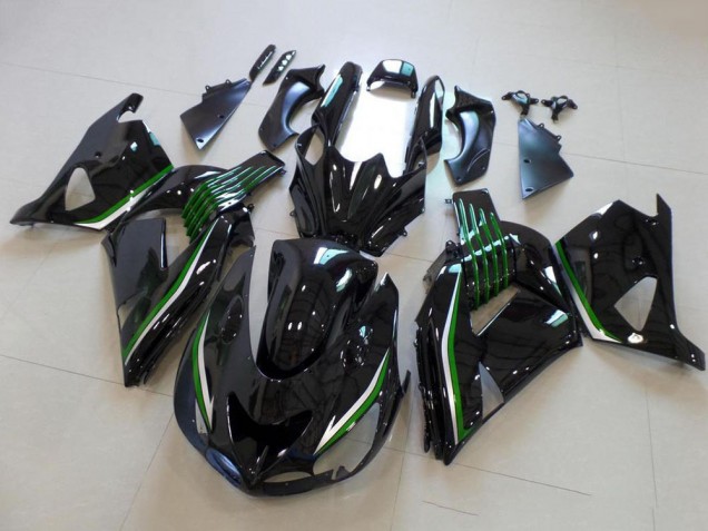 Acquista Carena Moto Kawasaki ZX14R ZZR1400 2006-2011 - Nero Lucido Verde Linea