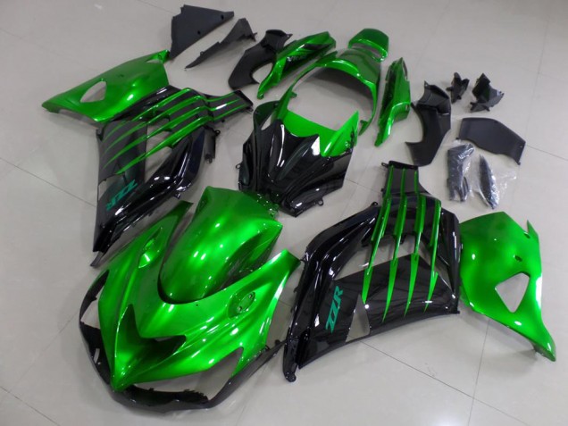 Acquista Carena Moto Kawasaki ZX14R ZZR1400 2012-2024 - Verde Nero Lucido