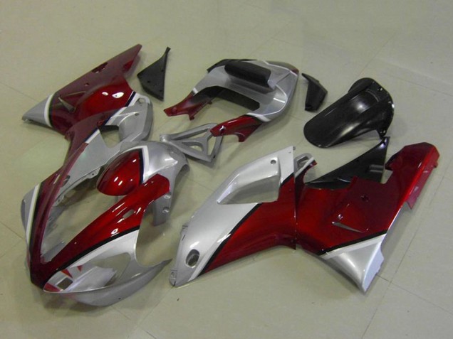 Acquista Carena Moto Yamaha YZF R1 2000-2001 - Argento Rosso Bordeaux