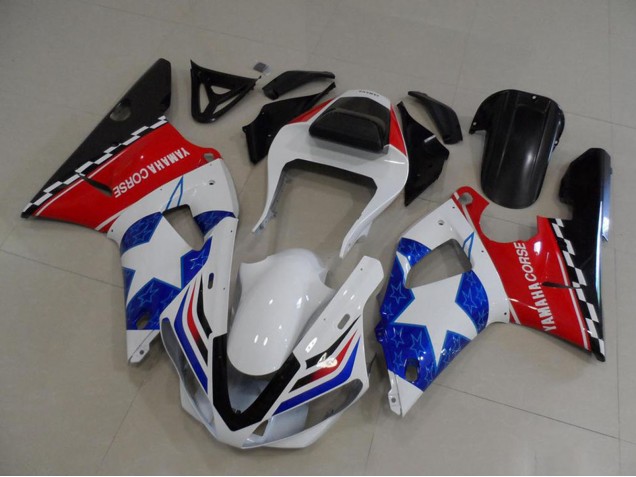 Acquista Carena Moto Yamaha YZF R1 2000-2001 - Bianco Rosso Blu Nero Corse