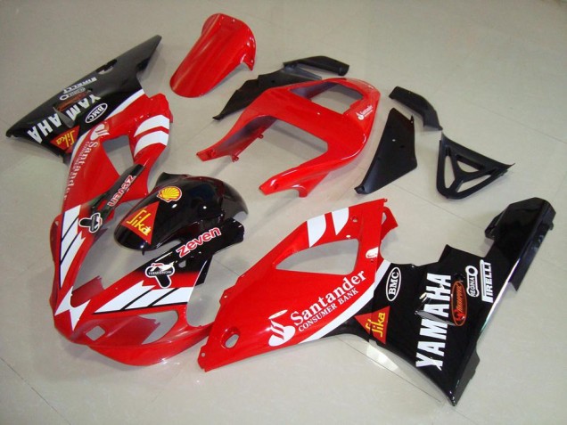 Acquista Carena Moto Yamaha YZF R1 2000-2001 - Rosso Bianco Nero Lucido Santander
