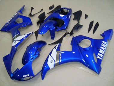Acquista Carene Moto Yamaha YZF R6 2003-2004 - Blu Bianco OEM Stile