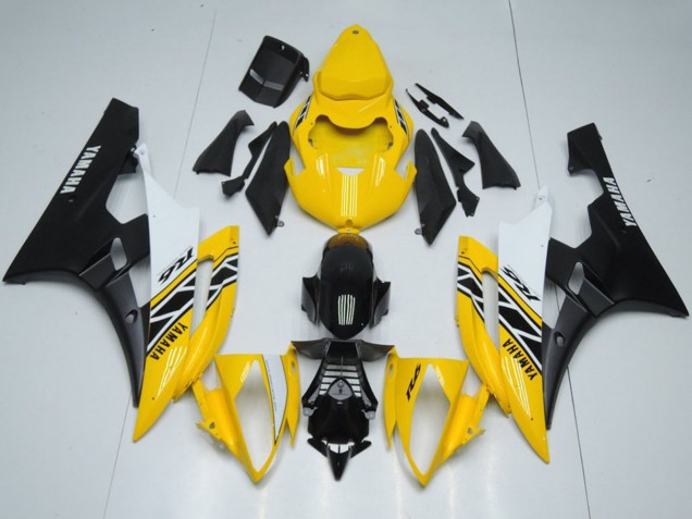 Acquista Carena Moto Yamaha YZF R6 2006-2007 - Giallo Bianco Nero OEM Stile