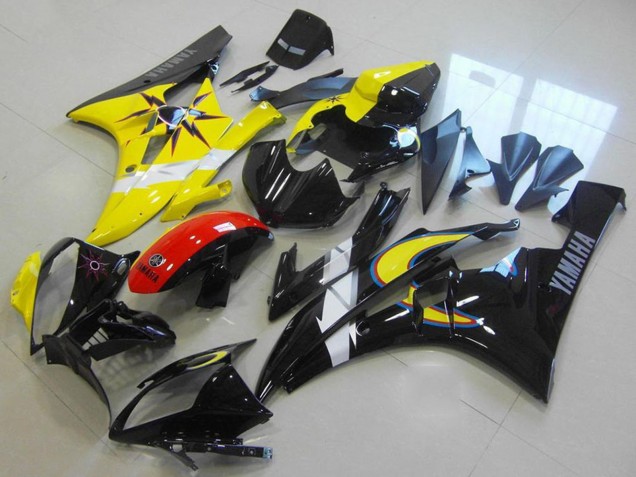 Acquista Carena Moto Yamaha YZF R6 2006-2007 - Giallo Bianco Rosso Nero Lucido