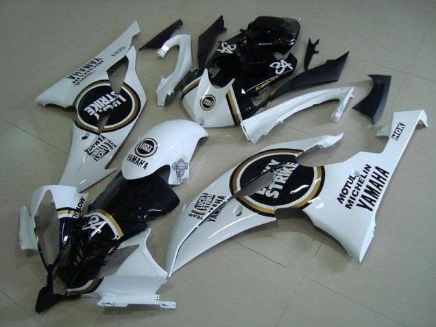 Acquista Carena Moto Yamaha YZF R6 2008-2016 - Bianco Nero Lucido Lucky Strike Motul Michelin 34