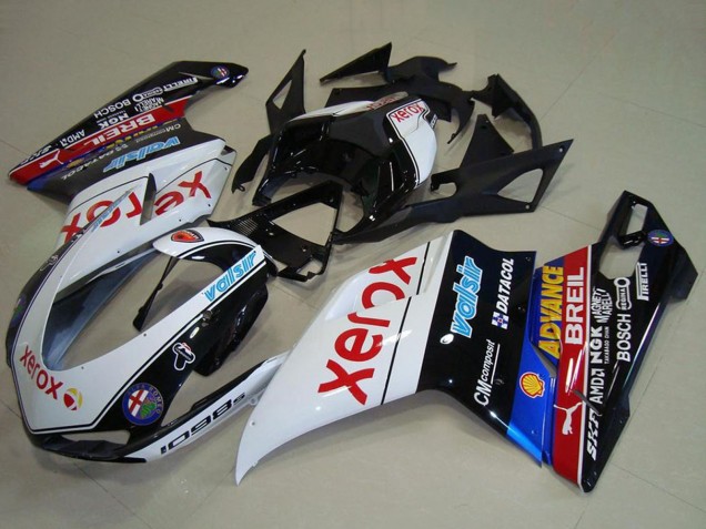 Acquista Carena Moto Ducati 1098 2007-2014 - Bianco Blu Rosso Nero Lucido Nero Xerox Valsir