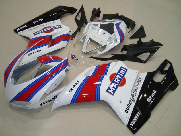 Acquista Carena Moto Ducati 848 2007-2014 - Bianco Rosso Verde Nero Lucido Martini