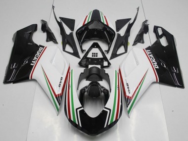 Acquista Kit Carena Moto Ducati 848 2007-2014 - Bianco Rosso Verde Nero Lucido