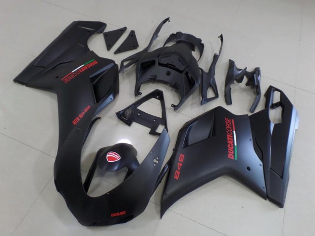 Acquista Carena Moto Ducati 848 2007-2014 - Nero Opaco Rosso