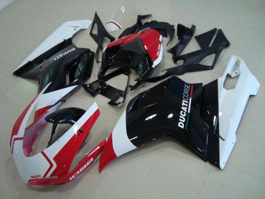 Acquista Carena Moto Ducati 1098 2007-2014 - Bianco Rosso Nero Lucido Corse