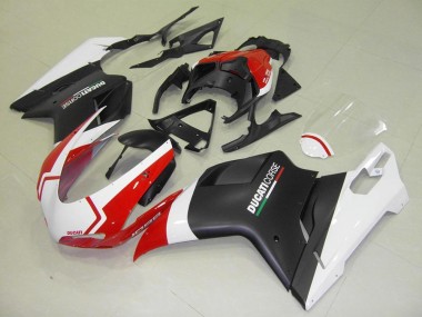 Acquista Carena Moto Ducati 1098 2007-2014 - Bianco Rosso Nero Opaco Corse