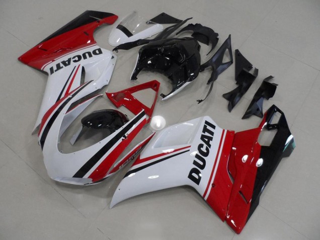 Acquista Carena Moto Ducati 1098 2007-2014 - Bianco Rosso Verde Nero Lucido