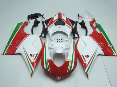Acquista Carena Moto Ducati 1098 2007-2014 - Bianco Rosso Verde Banda