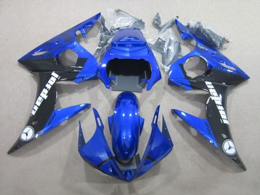Acquista Carene Moto Yamaha YZF R6 2003-2004 - Blu Nero Lucido Jordan