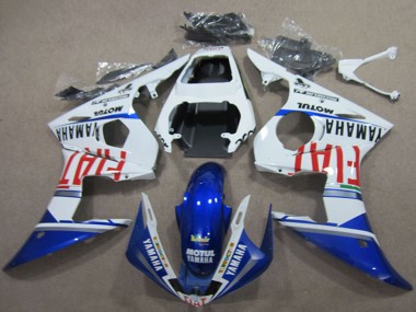 Acquista Carene Moto Yamaha YZF R6 2003-2004 - Bianco Blu Rosso Fiat Motul