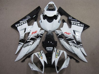 Acquista Carena Moto Yamaha YZF R6 2006-2007 - Bianco Nero Lucido Motul
