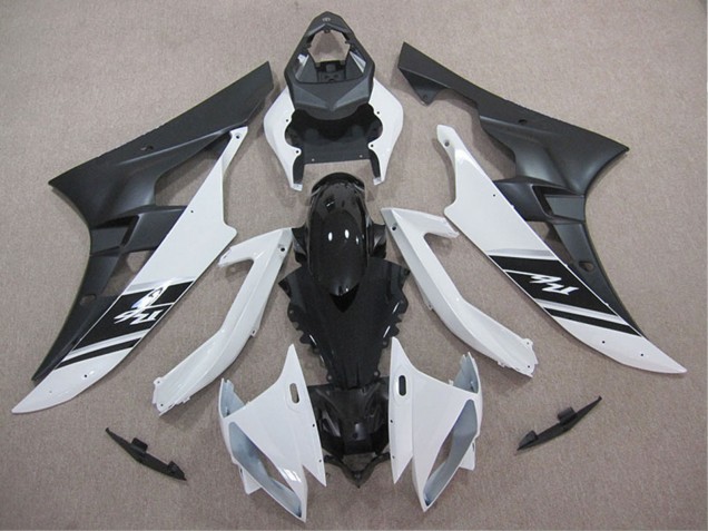 Acquista Carena Moto Yamaha YZF R6 2006-2007 - Bianco Nero Lucido Nero Opaco