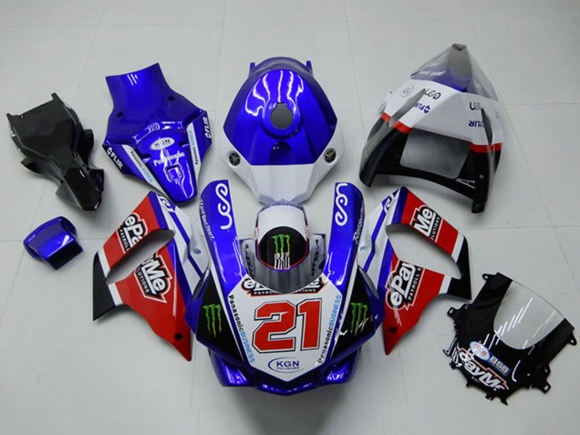 Acquista Carena Moto Yamaha YZF R1 2015-2019 - Bianco Blu Rosso Nero Verde Mostro 21