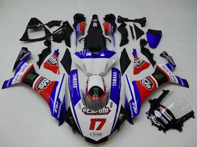 Acquista Carena Moto Yamaha YZF R1 2015-2019 - Bianco Blu Rosso Nero Verde Mostro