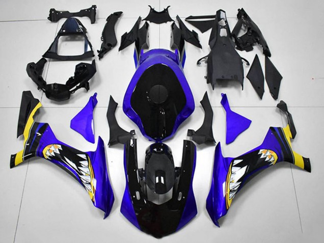 Acquista Carena Moto Yamaha YZF R1 2015-2019 - Blu Giallo Nero Lucido Squalo