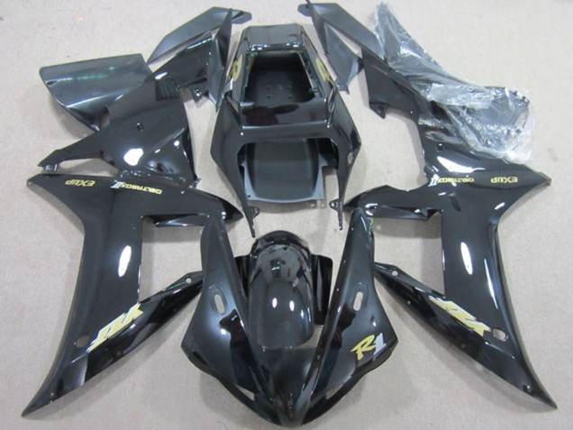 Acquista Carena Moto Yamaha YZF R1 2002-2003 - Nero Lucido Oro Decal