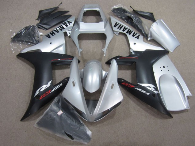 Acquista Kit Carena Moto Yamaha YZF R1 2002-2003 - Argento Nero Opaco