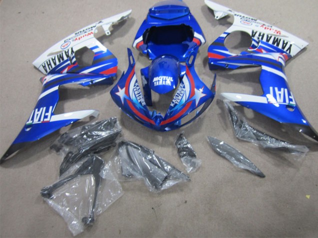 Acquista Carena Moto Yamaha YZF R1 2002-2003 - Bianco Blu Rosso Motul Fiat