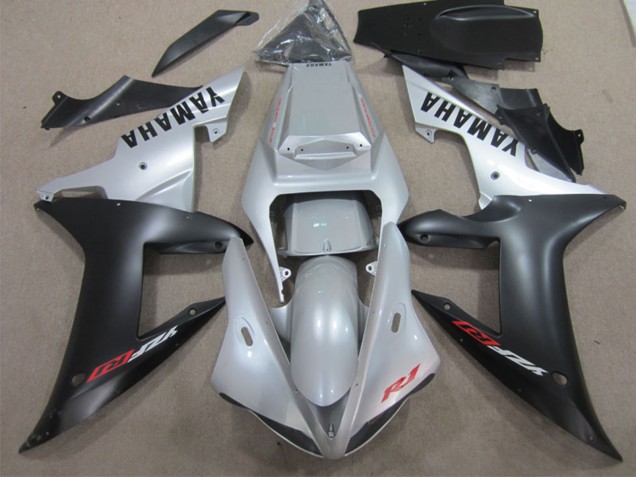 Acquista Carena Moto Yamaha YZF R1 2002-2003 - Argento Nero Opaco