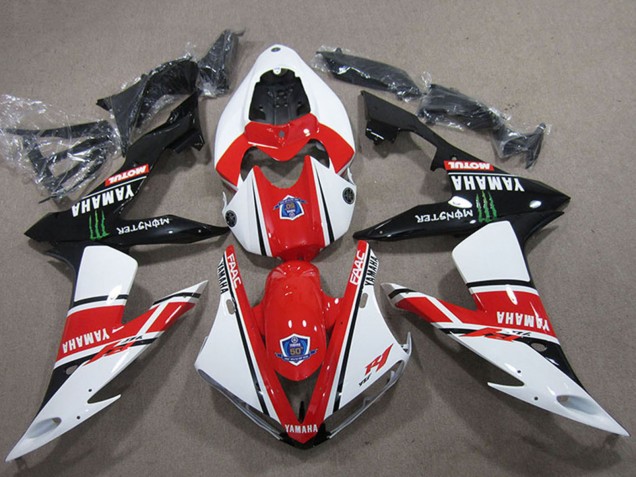 Acquista Carena Moto Yamaha YZF R1 2004-2006 - Bianco Rosso Nero Verde Motul Mostro