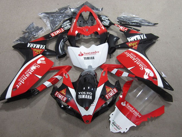 Acquista Carena Moto Yamaha YZF R1 2007-2008 - Rosso Bianco Nero Volvo Santander Fimer