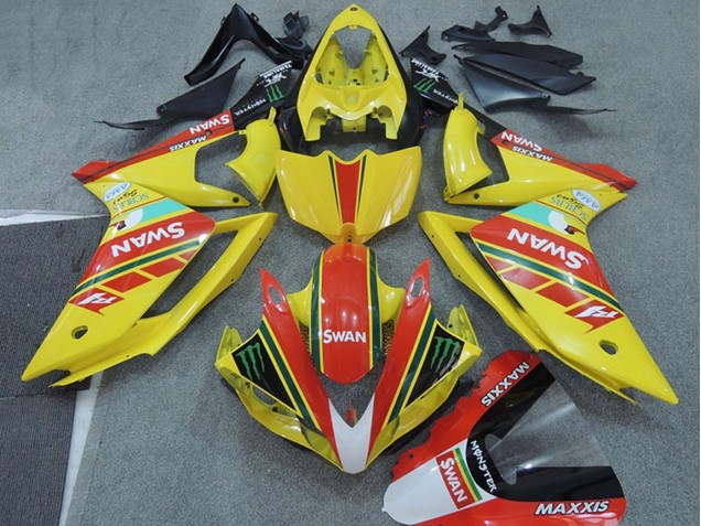 Acquista Carena Moto Yamaha YZF R1 2007-2008 - Giallo Rosso Nero Bianco Cigno