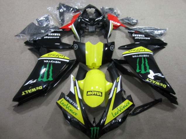 Acquista Carena Moto Yamaha YZF R1 2007-2008 - Rosso Giallo Nero Verde Mostro Motul Leovince