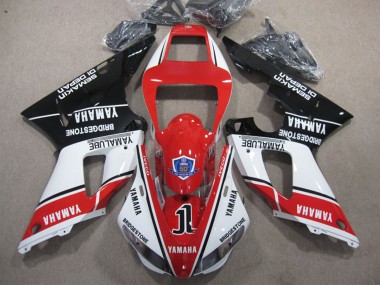 Acquista Carena Moto Yamaha YZF R1 2009-2011 - Bianco Rosso Nero Bridgestone Yamalube Semakin Didepan