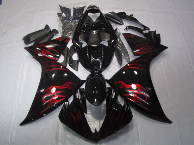 Acquista Carena Moto Yamaha YZF R1 2009-2011 - Nero Lucido Rosso Fiamma