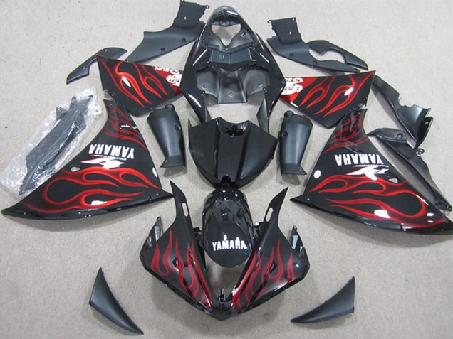 Acquista Carena Moto Yamaha YZF R1 2009-2011 - Nero Lucido Rosso Fiamma