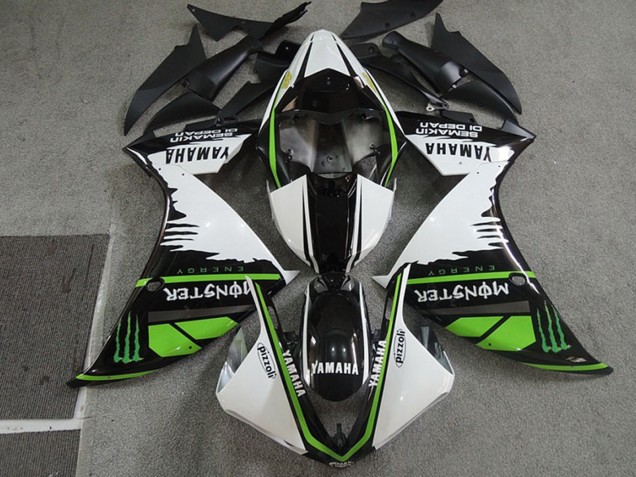 Acquista Carena Moto Yamaha YZF R1 2009-2011 - Bianco Nero Verde Mostro Semakin Didepan
