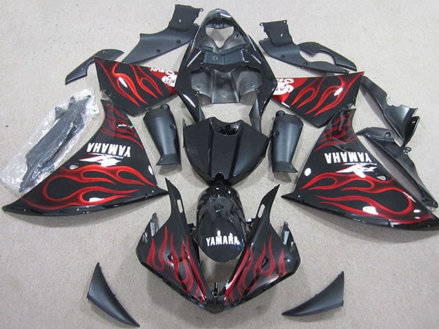 Acquista Carena Moto Yamaha YZF R1 2012-2014 - Nero Lucido Rosso Fiamma
