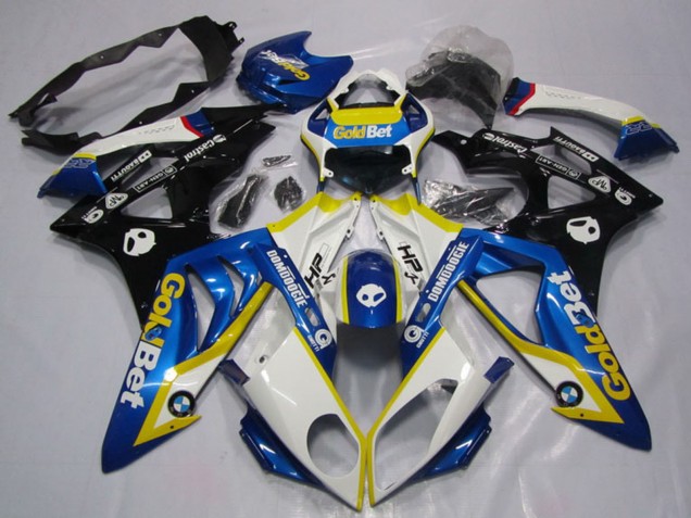 Acquista Carena Moto BMW S1000RR 2009-2014 - Bianco Giallo Blu Nero Lucido OroBet HP