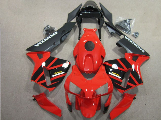 Acquista Carena Moto Honda CBR600RR 2003-2004 - Rosso Nero Lucido Nero Opaco