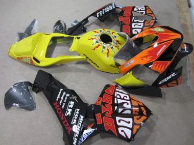 Acquista Carena Moto Honda CBR600RR 2003-2004 - Giallo Arancia Nero Lucido Rossi Repsol 46