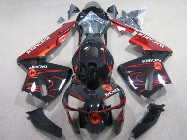 Acquista Carena Moto Honda CBR600RR 2003-2004 - Nero Lucido Rosso RACARDI