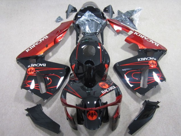 Acquista Carena Moto Honda CBR600RR 2003-2004 - Nero Lucido Rosso RACARDI