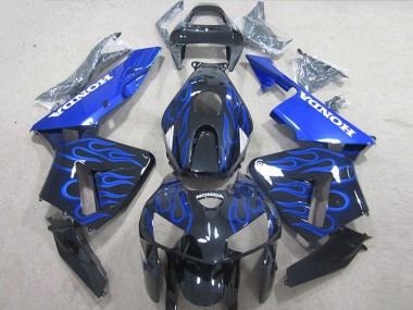 Acquista Kit Carena Moto Honda CBR600RR 2005-2006 - Nero Lucido Blu Fiamma